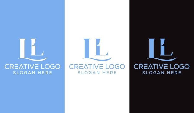 Initial Letter LL Logo Design Monogram Creative Modern Sign Symbol Icon