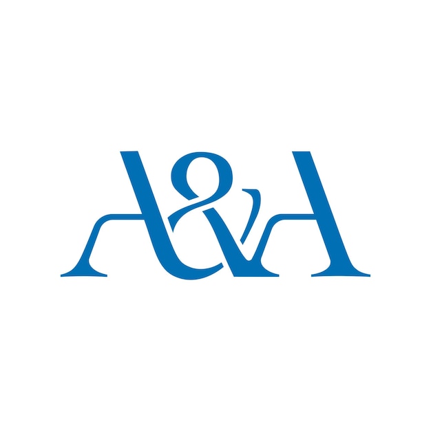 A and A initial letter logo classic monogram style