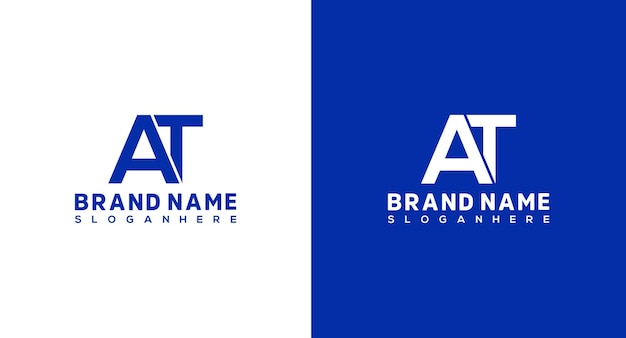 Initial Letter AT Logo Design Vector Template Graphic Alphabet Symbol for Corporate Business Identi