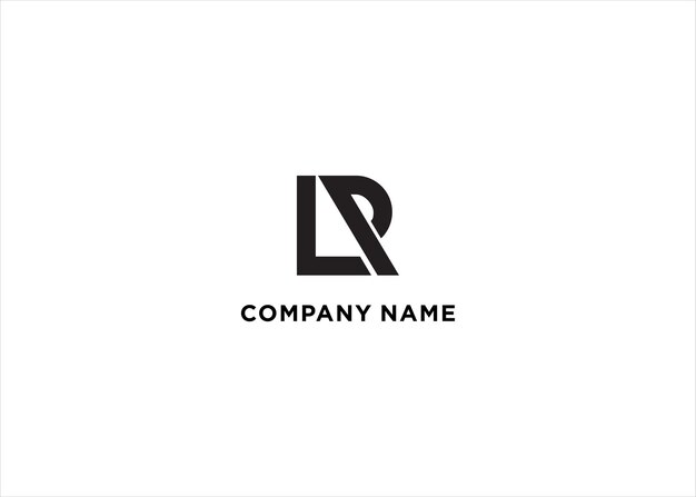 Vector initial letter lr logo creative modern stock vector