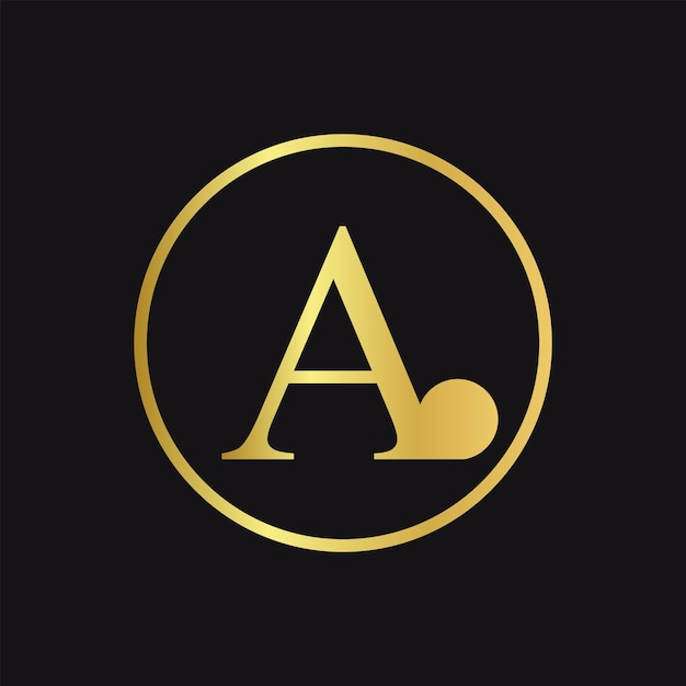 Initial letter luxury gold vector logo template