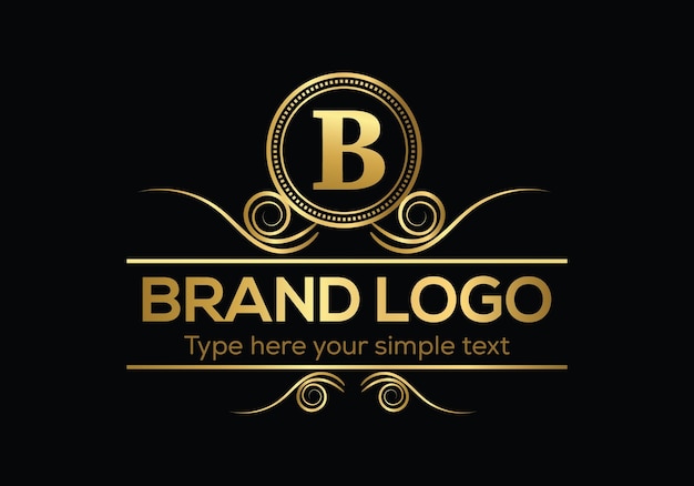 Initial Letter Luxury Logo template in vector art for Restaurant and other vector illustration