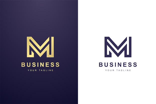 Initial Letter M Logo For Business or Media Company.