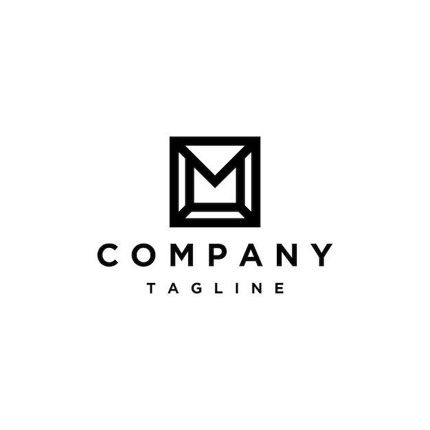 Initial letter M logo icon design template