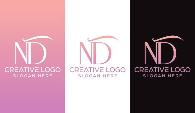 Initial Letter ND Logo Design Monogram Creative Modern Sign Symbol Icon