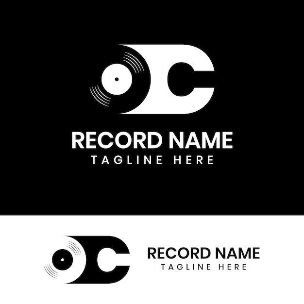 Initial Letter OC Vinyl Logo