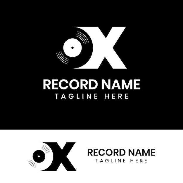 Initial Letter OX Vinyl Logo