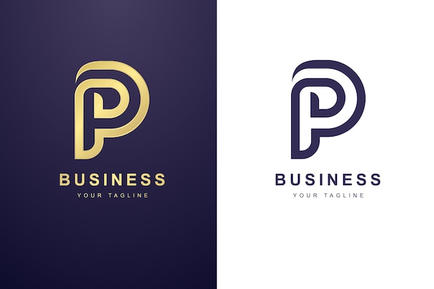 Initial Letter P Logo For Business or Media Company.