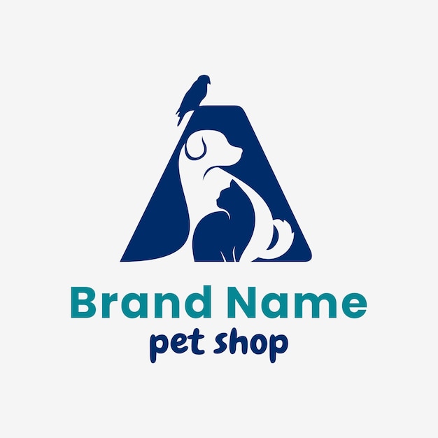 Initial Letter A Pets Logo Design