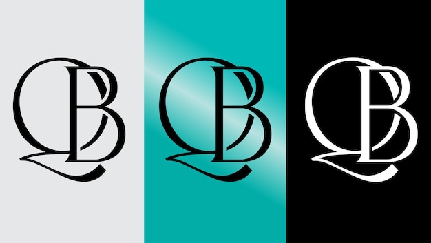 Vector initial letter qb logo design creative modern symbol icon monogram