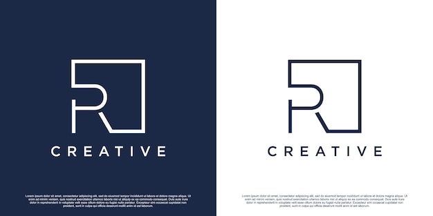 Initial letter r logo design Premium Vector