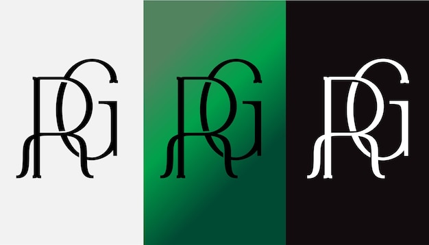 Vector initial letter rg logo design creative modern symbol icon monogram