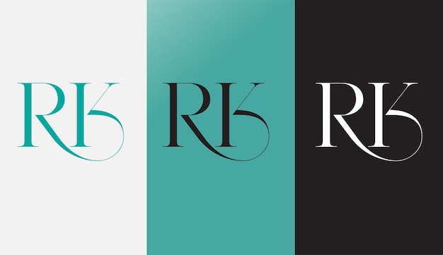 Initial letter RK logo design creative modern symbol icon monogram