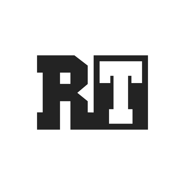 Initial Letter RT Logo Design Template RT Logo