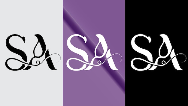 Initial letter SA logo design creative modern symbol icon monogram