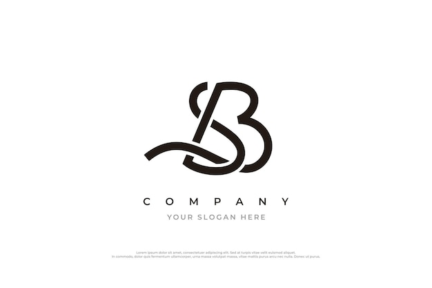 Initial Letter SB or BS Logo Design Vector Template