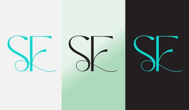 Initial letter SF logo design creative modern symbol icon monogram