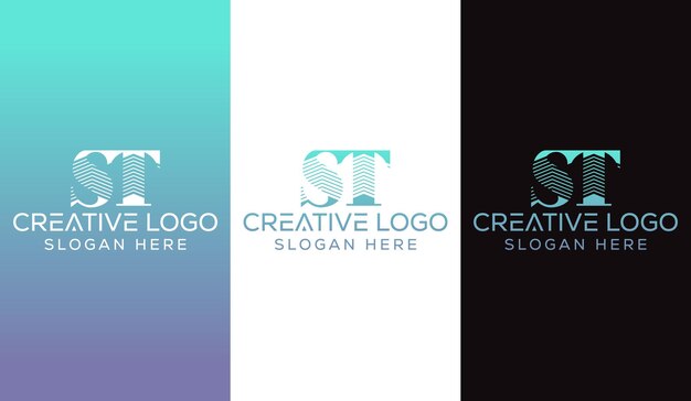 Initial Letter ST Logo Design Monogram Creative Modern Sign Symbol Icon