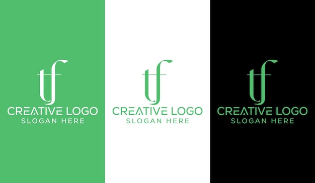 Initial Letter TF Logo Design Monogram Creative Modern Sign Symbol Icon