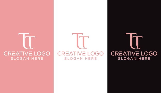 Initial Letter TT Logo Design Monogram Creative Modern Sign Symbol Icon