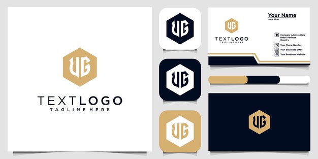 Initial Letter U and G for logo design inspiration and business card