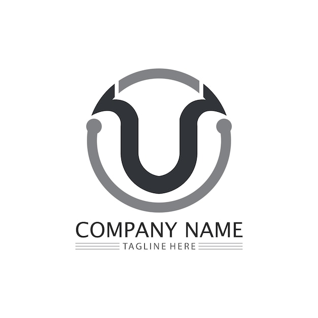 Initial letter U logo business and design icon vector