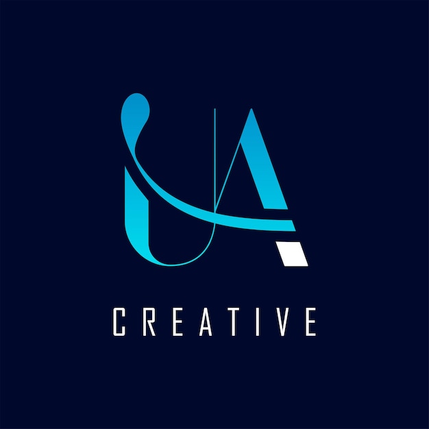 Initial Letter UA Logo UA Letter Design Vector Illustration