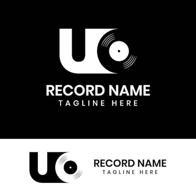 Initial Letter UO Vinyl Logo