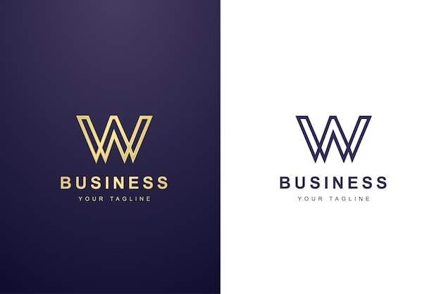 Initial Letter W Logo For Business or Media Company.