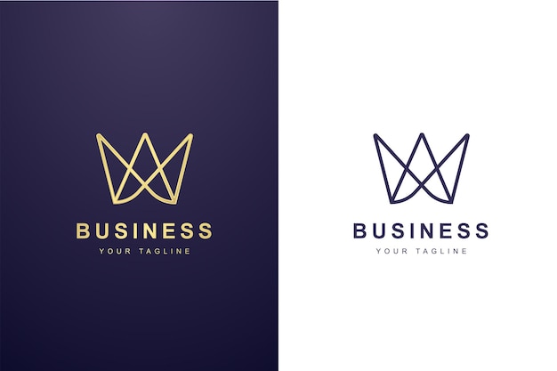 Initial Letter W Logo For Business or Media Company.