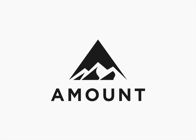 initial letter a with mountain logo design vector illustration