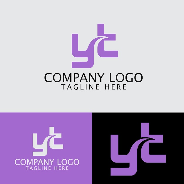 Initial Letter yt Logo Design Unique Modern Creative Icon Symbol Sign