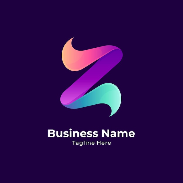 Vector initial letter z gradient logo