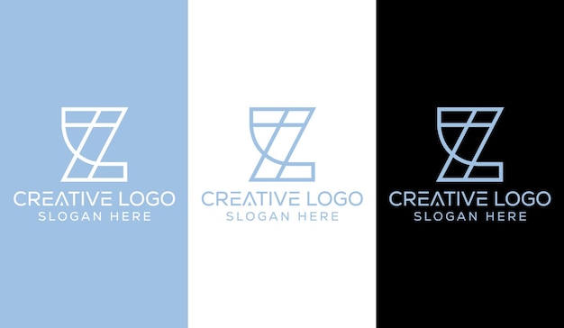 Vector initial letter z logo design monogram creative modern sign symbol icon