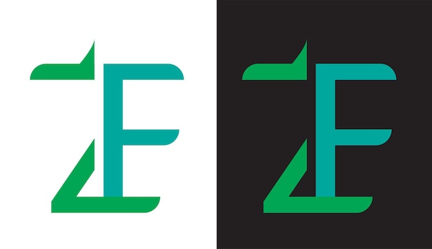 Initial letter ZF logo design creative modern symbol icon monogram