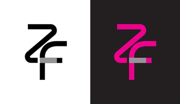 Initial letter zf logo design creative modern symbol icon monogram