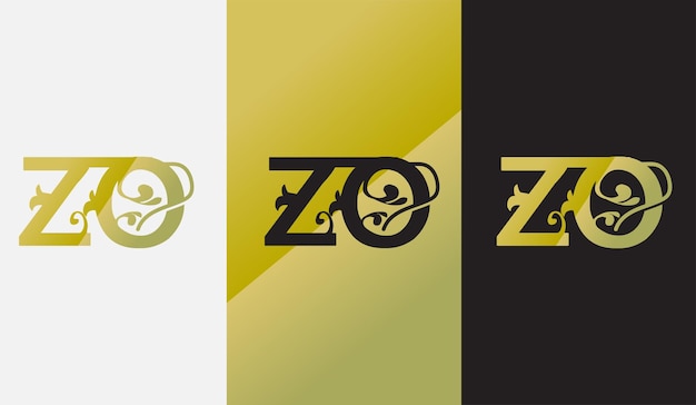 Initial letter ZO logo design creative modern symbol icon monogram