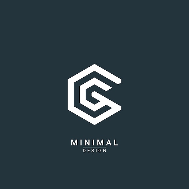 Initial letters GC CG logo design vector