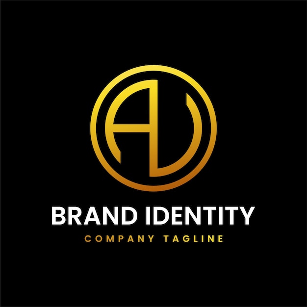 Initial logo AL with the concept of luxury style