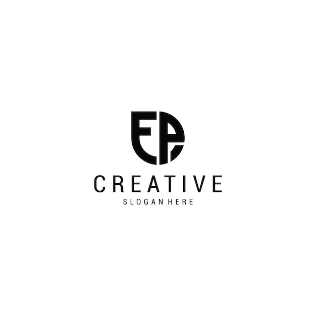 Initial logo f p round premium vector Premium Vector