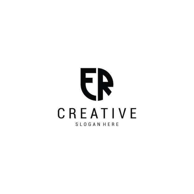 Initial logo f r round premium vector Premium Vector