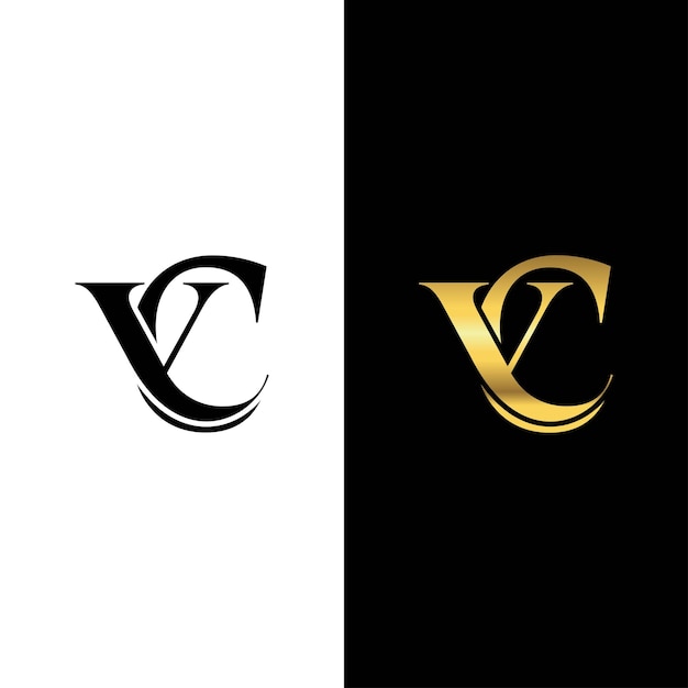 Initial logo vector letter VC modern and clean elegant design