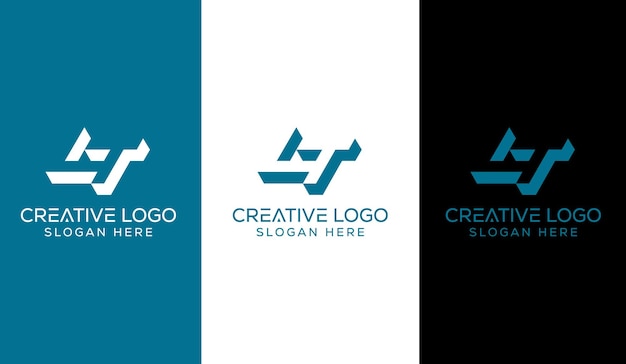 Initial LT logo design concept icon symbol monogram simple typeface