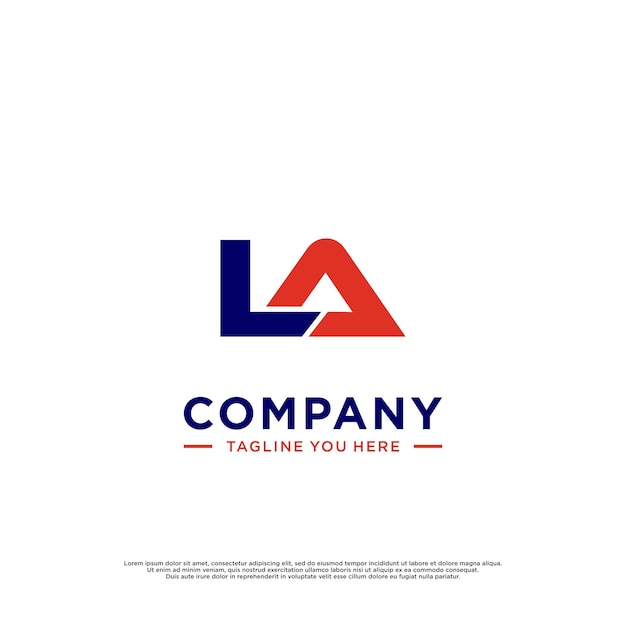 Vector initial modern logo concept la