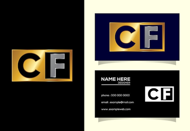 Initial Monogram Letter C F Logo Design. Graphic Alphabet Symbol For Corporate Business Identity