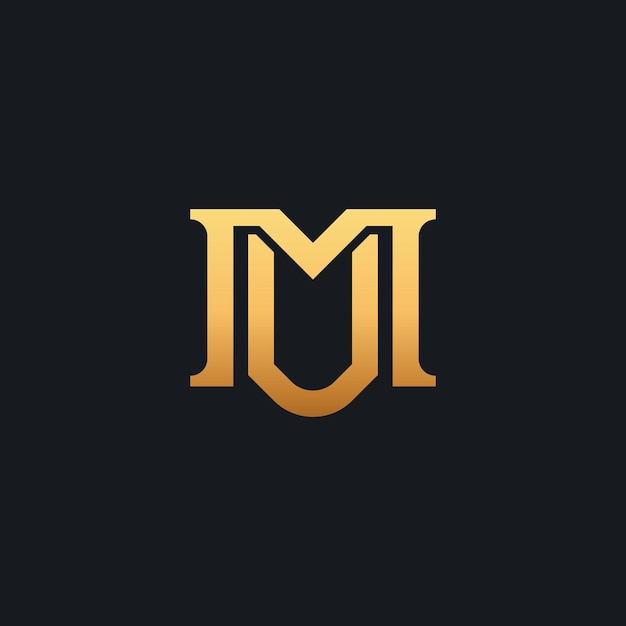 Initial MU UM M U Monogram Logo Template Initial Based Letter Icon Logo Vector illustration