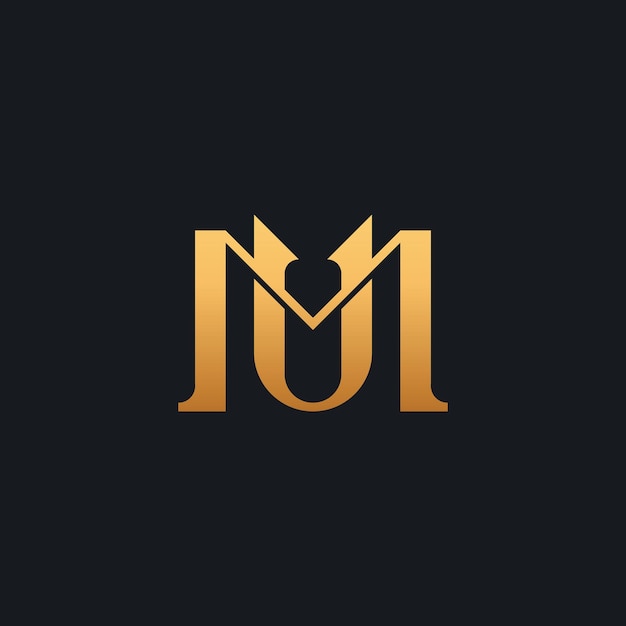 Initial MU UM M U Monogram Logo Template Initial Based Letter Icon Logo Vector illustration