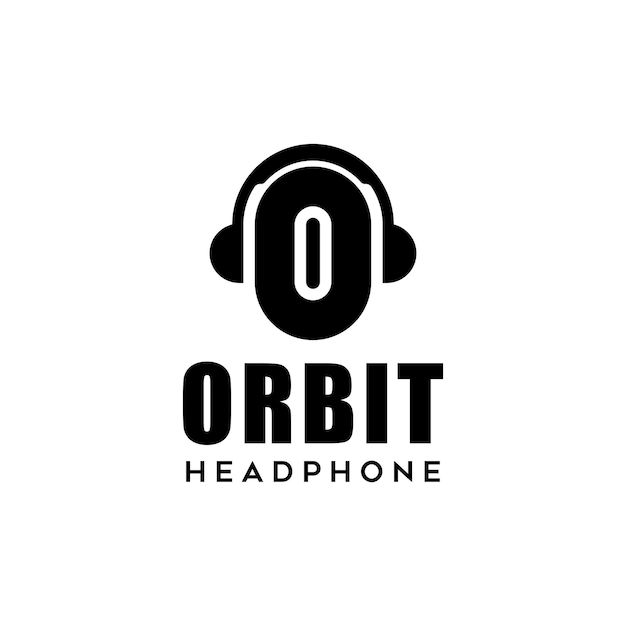 Initial O Headphone Masculine Symbol Logo Design