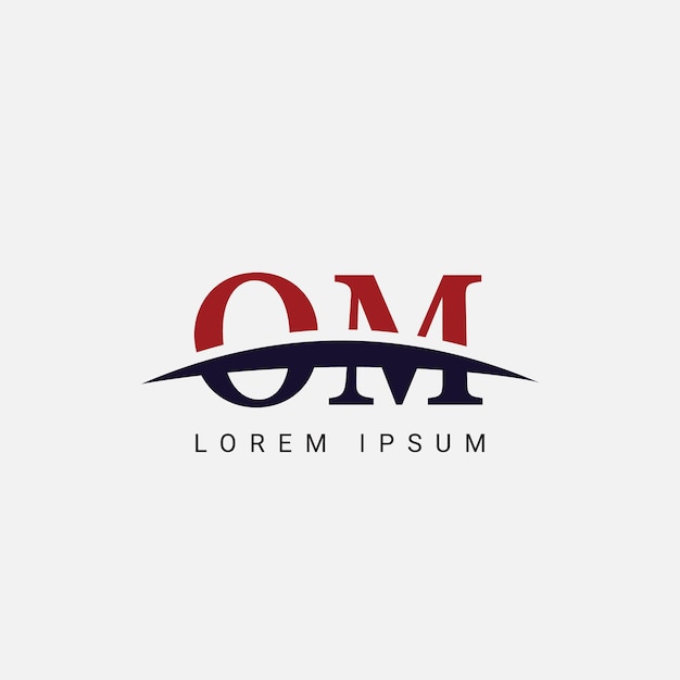 Initial O M OM Letter Logo design vector template Graphic Symbol for Corporate Business Identity