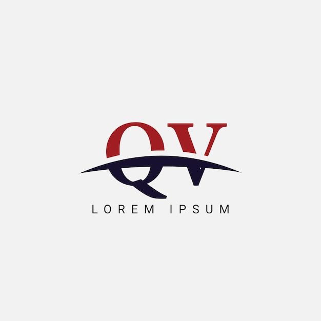 Initial Q V QV Letter Logo design vector template Graphic Symbol for Corporate Business Identity